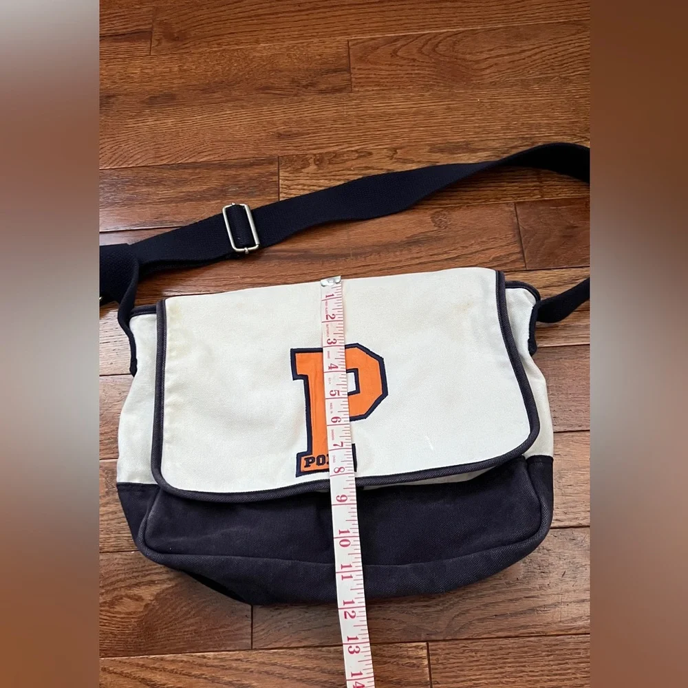 VTG- Polo Ralph Lauren canvas messenger/ shoulder bag with the embroidered logo